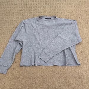 Brandy Melville Thermal Lang-Sleeve Crop
